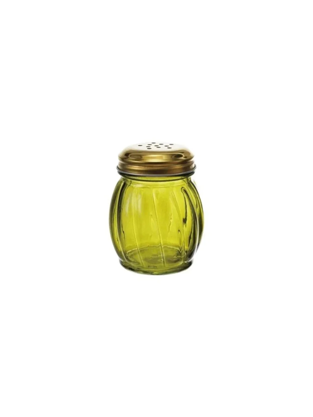 Glass Parnassian Cheese or Spice Shaker NEW Green Retro Kitchen Kitchen Accessor